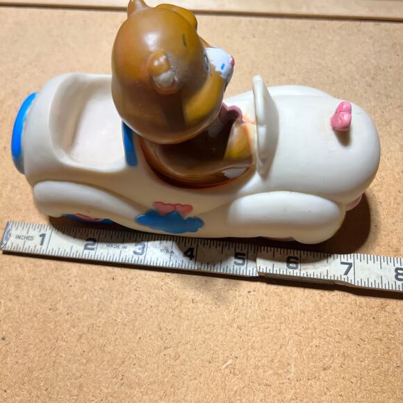 American Greetings AGC Tenderheart 80’s Brown Care Bear Rubber car Toy Vtg - Picture 3 of 16